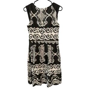 Rabbit Rabbit Rabbit Petite Sleeveless Black & White Fit & Flare Dress size 10
